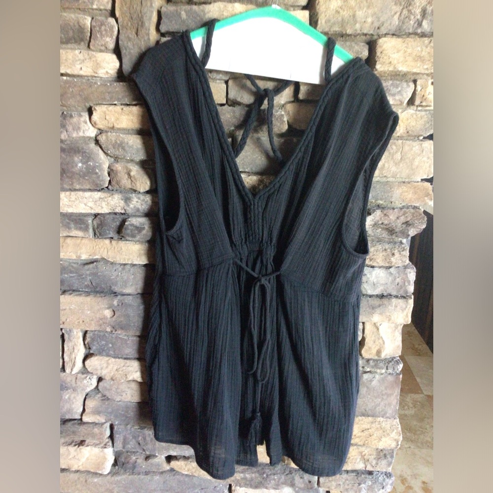 Anthropologie black guaze romper